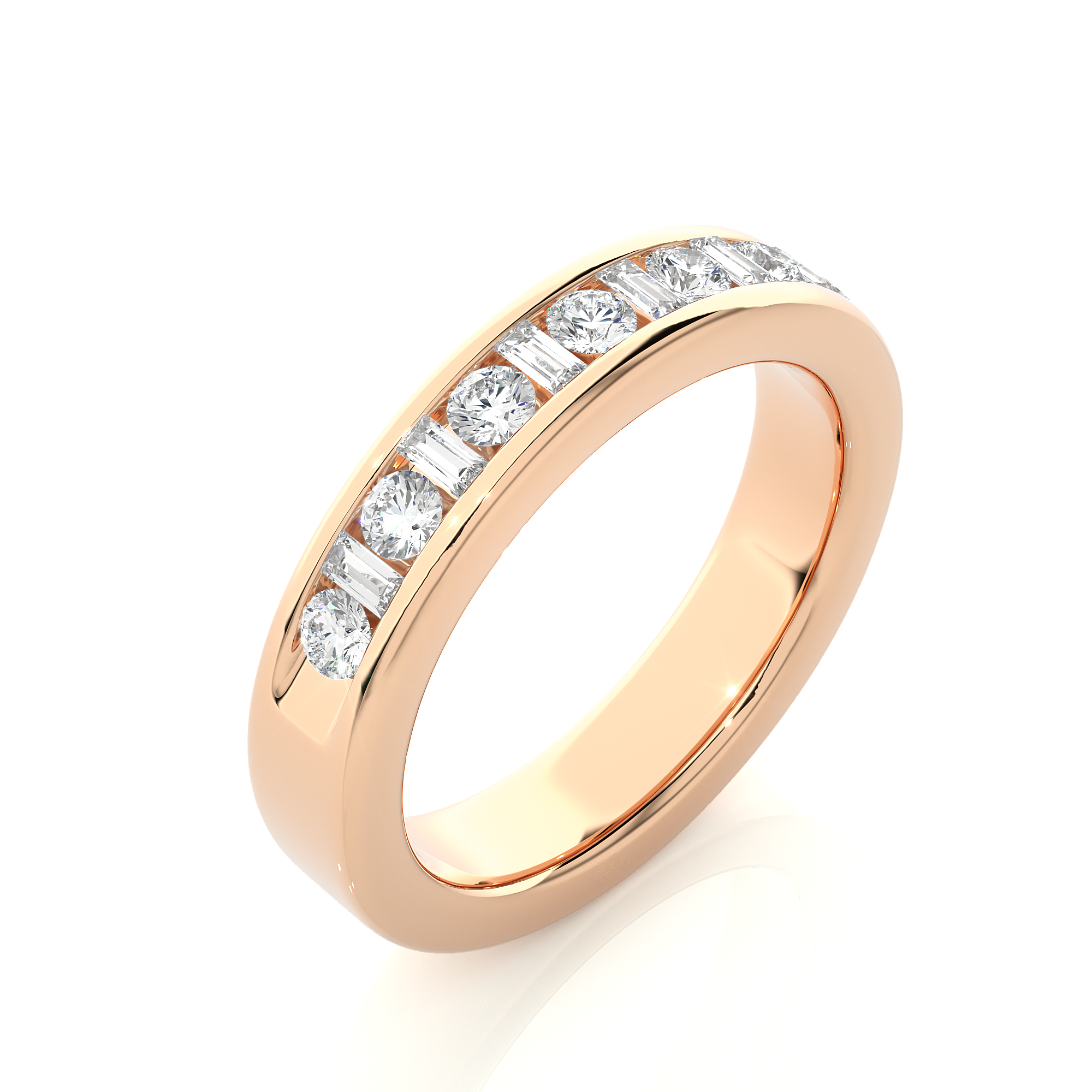 0.52 Carat H Color VS1 Clarity Diamond Studded Natural Diamond Ring.